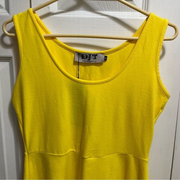 NWT DJT Fashion Yellow Fit & Flare Dress - Picture 3 of 11